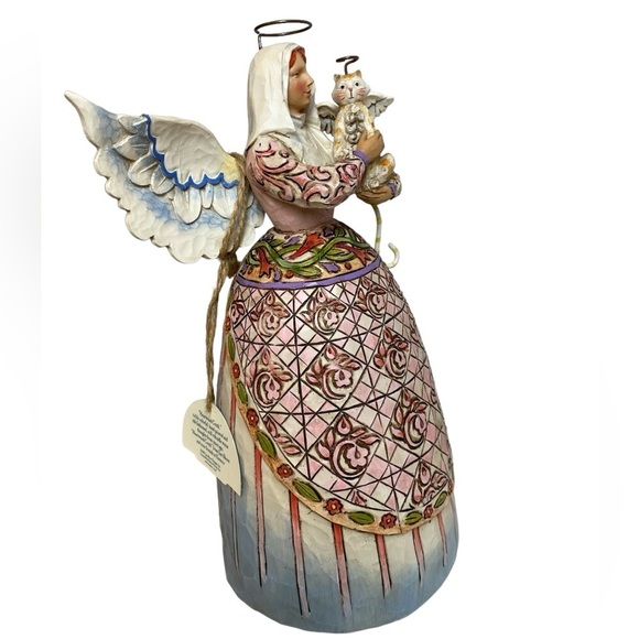 Jim Shore Heartwood Creek‎ Angel with Cat Figurine Eternal Companions 4006929 - Picture 8 of 14